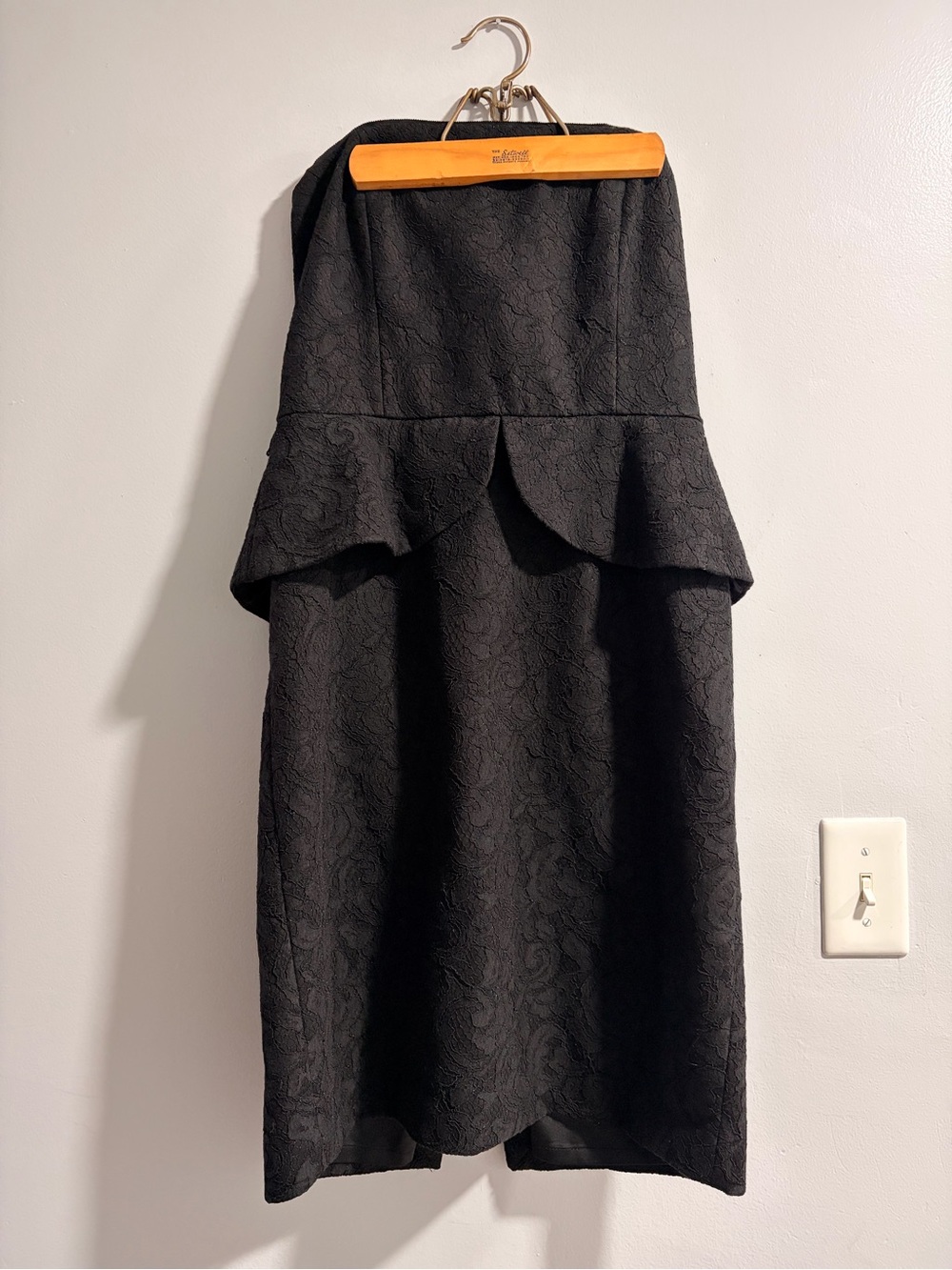 White House Black Market Black Peplum Pencil Skirt